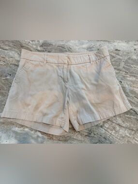 Per Se Beige Chino Shorts Womens Size 6 Stretch Casual Khaki